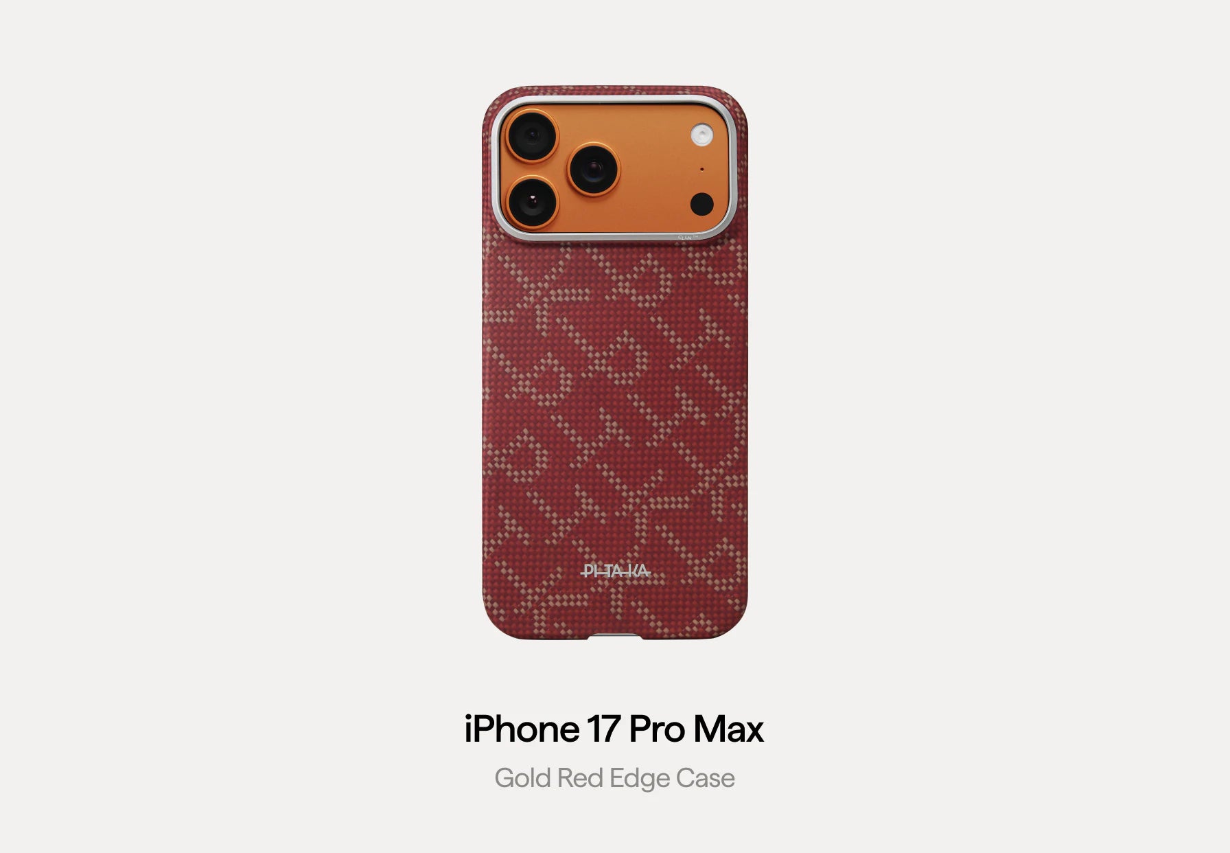 iPhone 17 Pro Max Gold Red Edge Case
