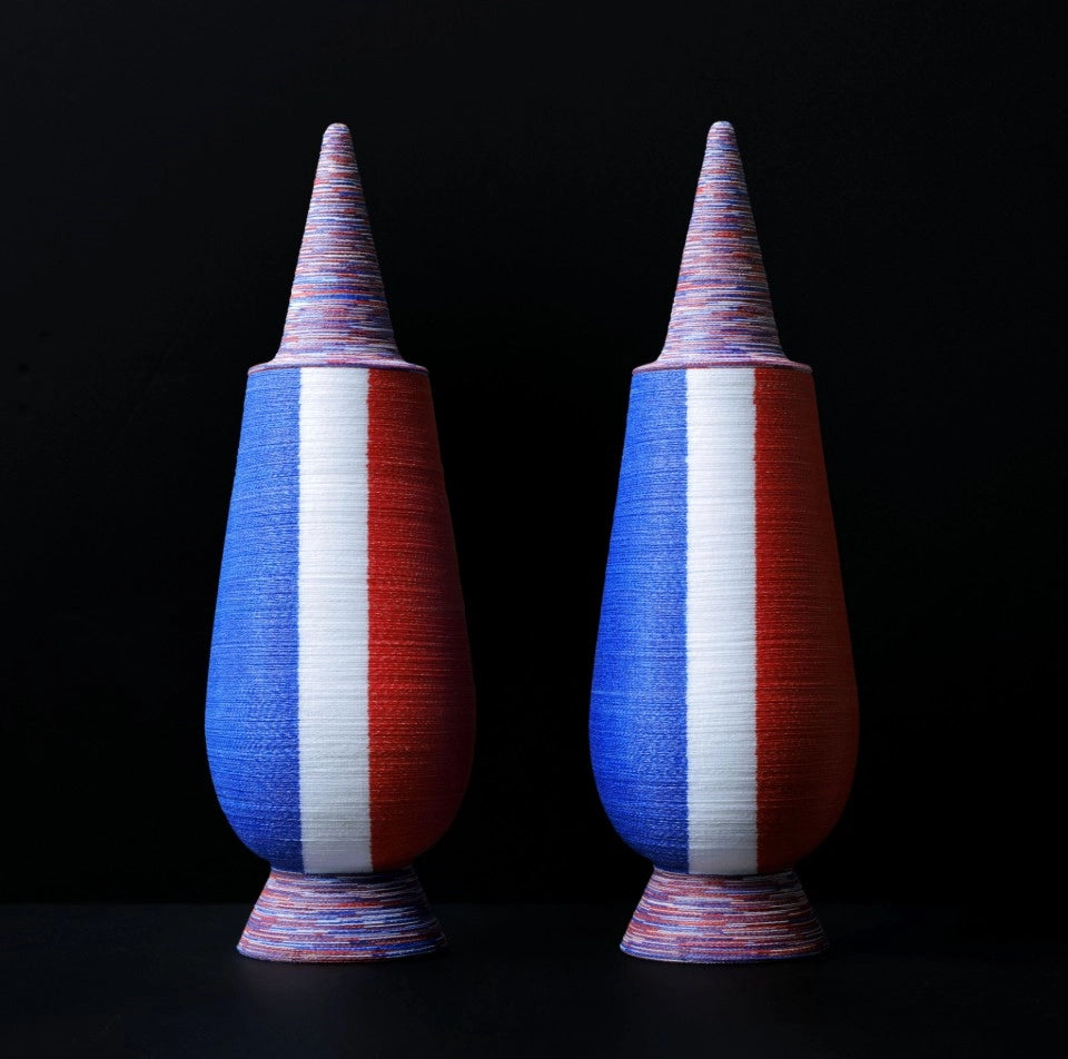 Weaving+ | red-white-blue MagEZ Case 4 for iPhone 15 Series