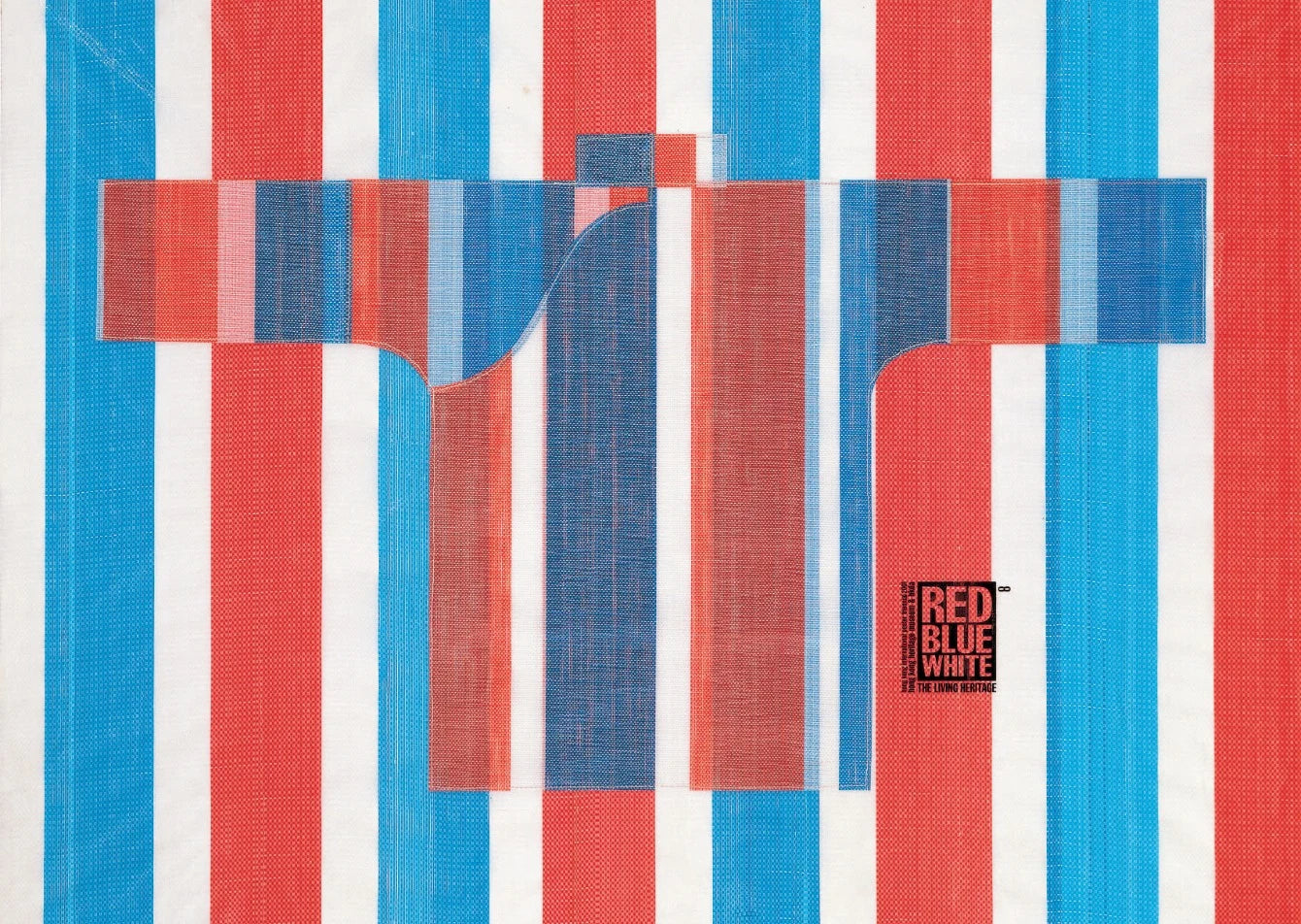 Weaving+ | red-white-blue MagEZ Case 4 for iPhone 15 Series